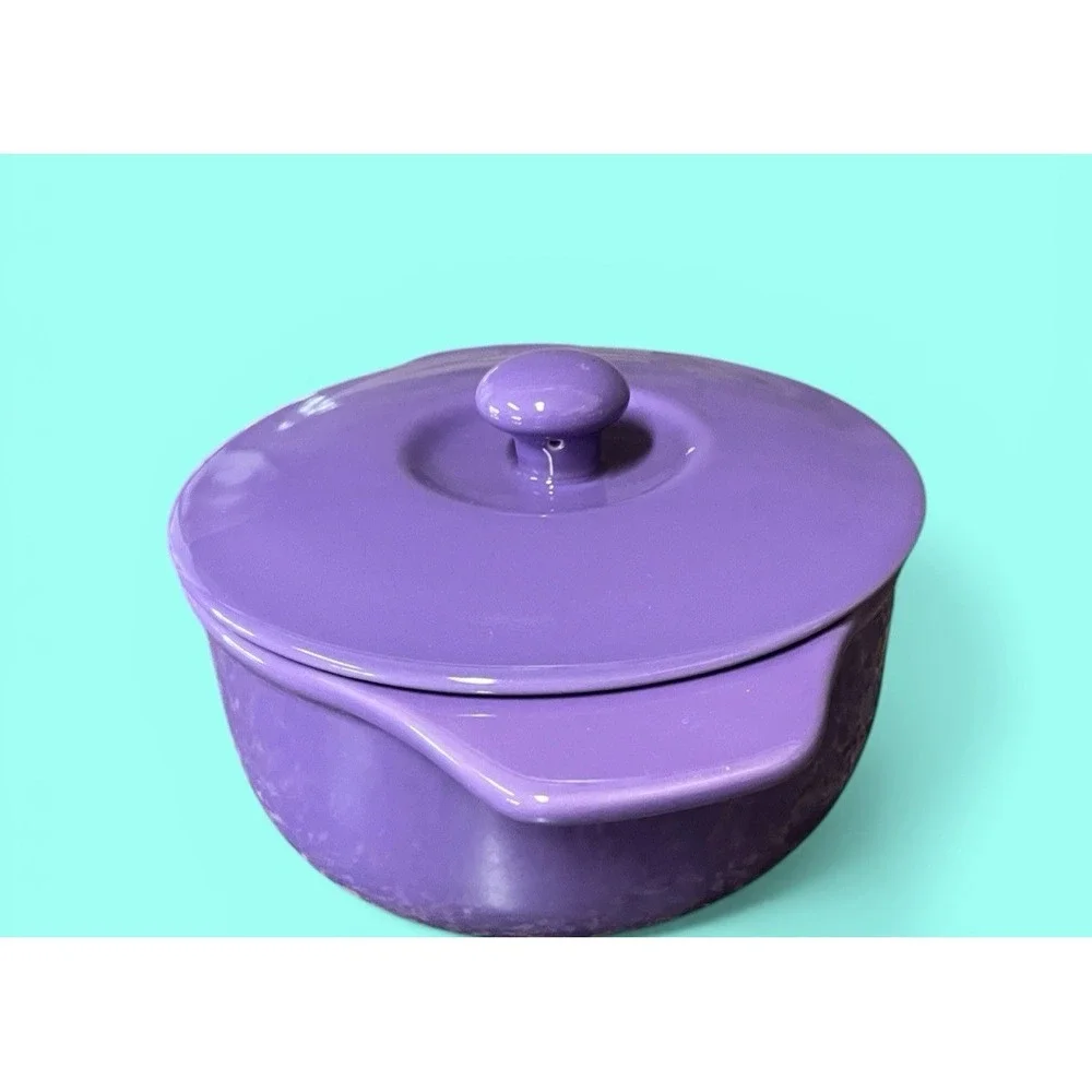 Chantal Purple‎ Lavender Covered Casserole Dish Bowl 1 3/4 Quart Kitchen Spring